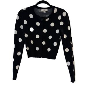 Black and White Polka Dot Cardigan